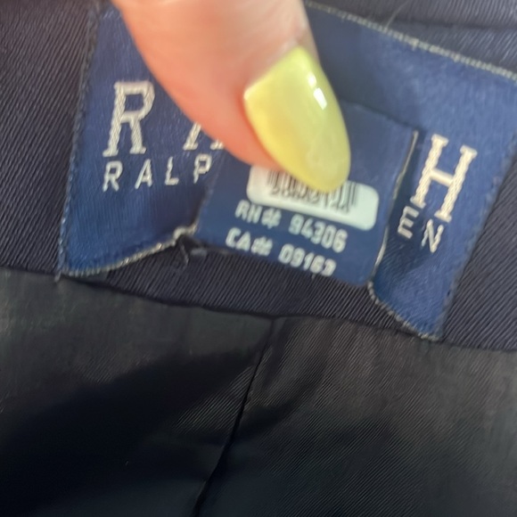 Vintage Ralph Ralph Lauren Blazer Navy Blue 100% Wool Size 8 1990’s - Picture 11 of 12